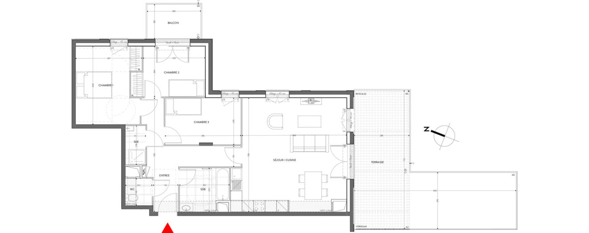 Appartement T4 de 86,53 m2 &agrave; Orly Carri&egrave;res - sentiers
