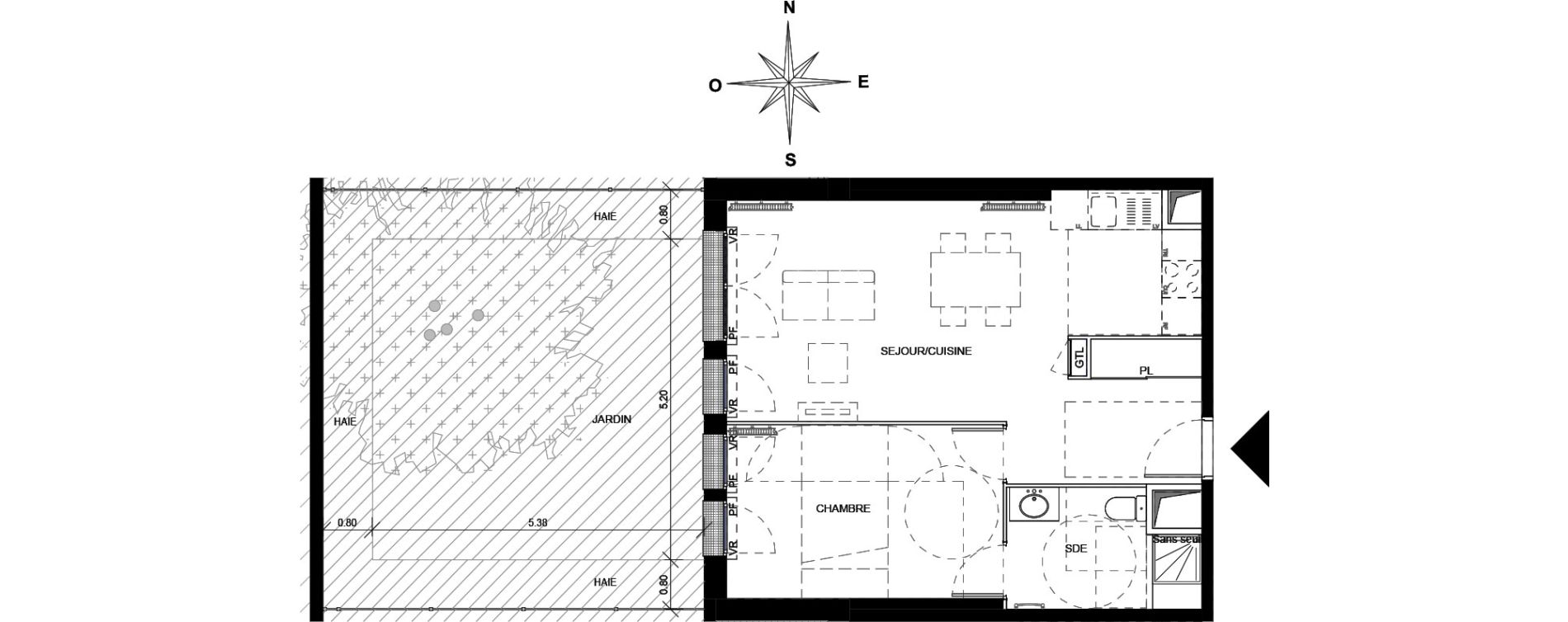 Appartement T2 de 48,77 m2 &agrave; Orly Carri&egrave;res - sentiers