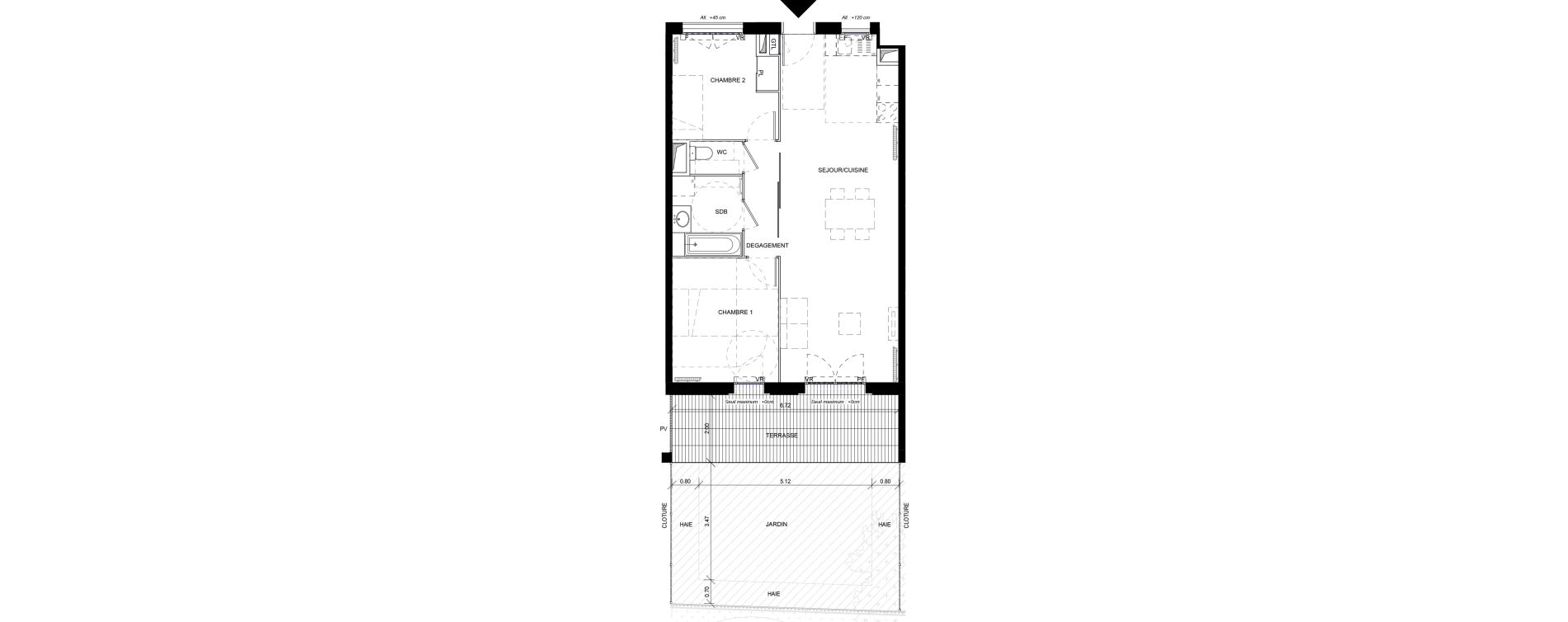 Appartement T3 de 66,30 m2 &agrave; Orly Carri&egrave;res - sentiers