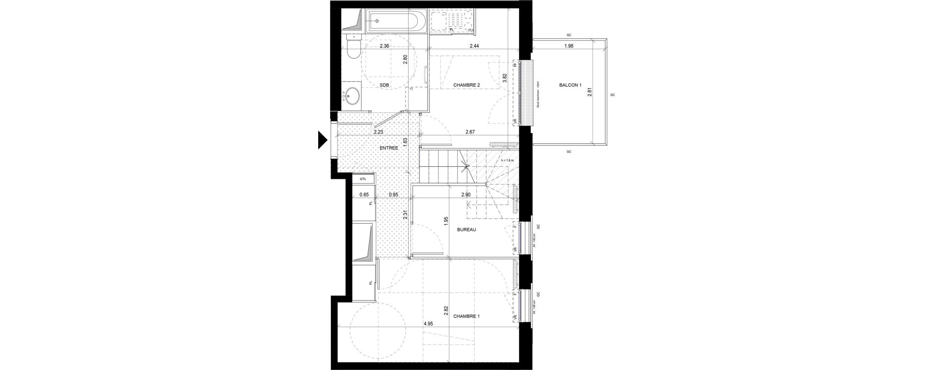 Appartement T4 de 87,87 m2 &agrave; Orly Carri&egrave;res - sentiers