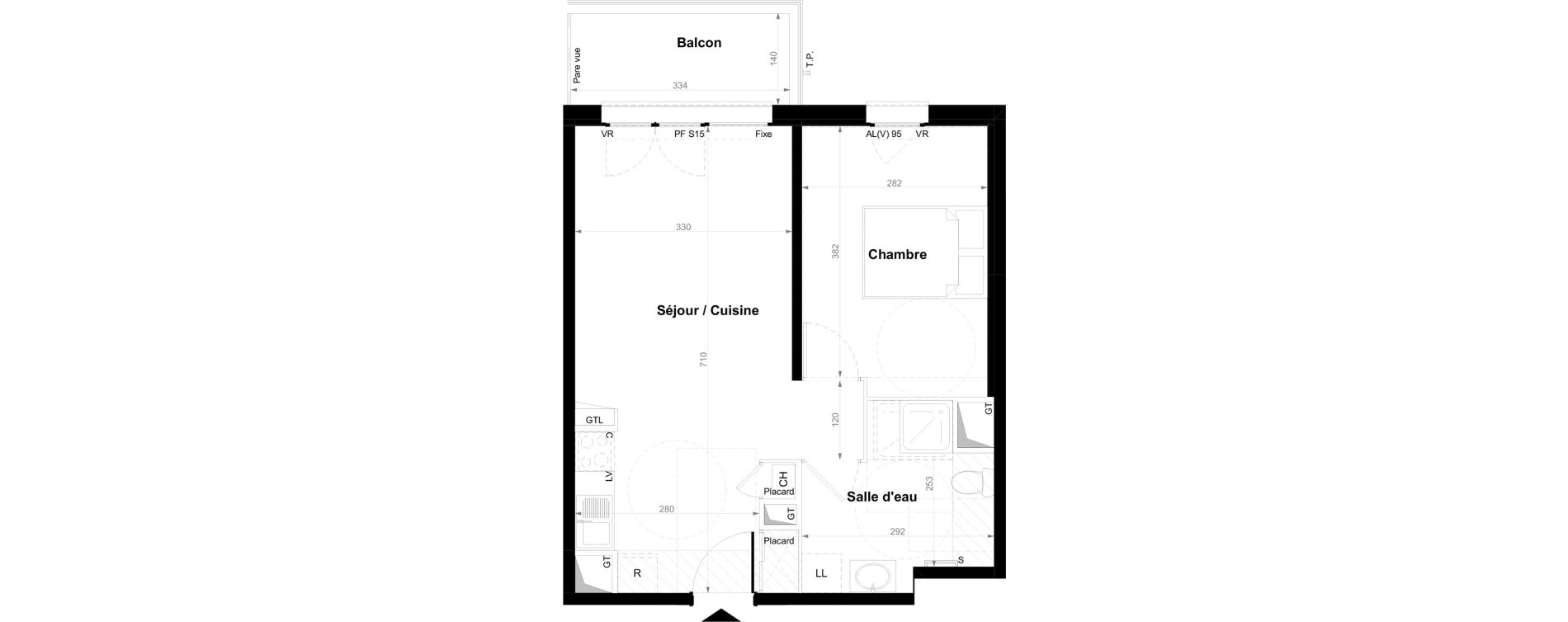 Appartement T2 de 41,89 m2 &agrave; Orly Les roses