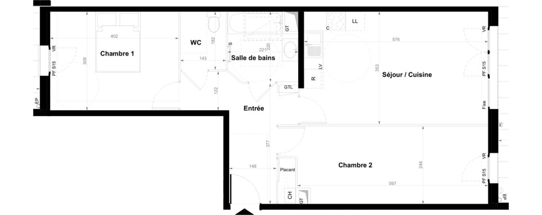 Appartement T3 de 63,91 m2 &agrave; Orly Les roses
