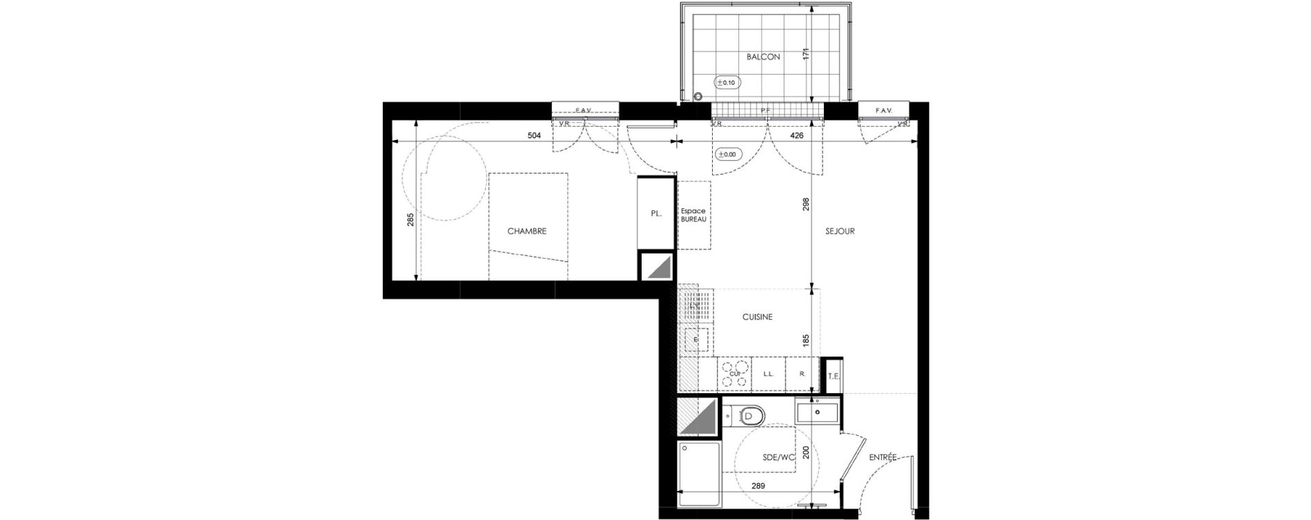 Appartement T2 de 42,01 m2 &agrave; Orly Carri&egrave;res - sentiers