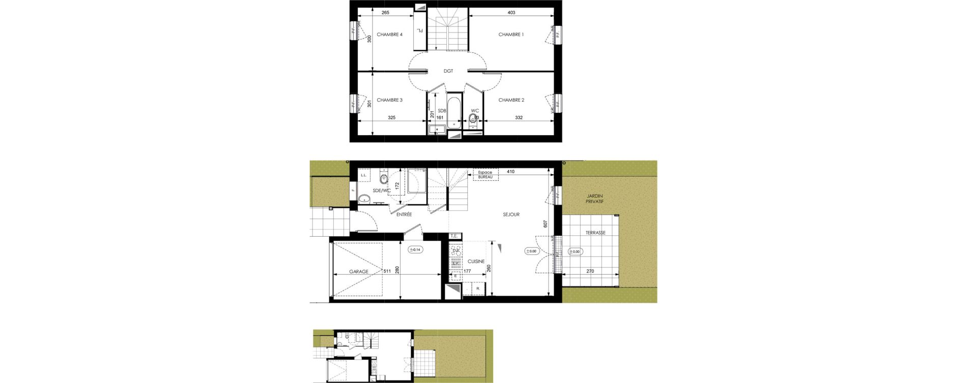 Maison T5 de 91,04 m2 &agrave; Orly Carri&egrave;res - sentiers