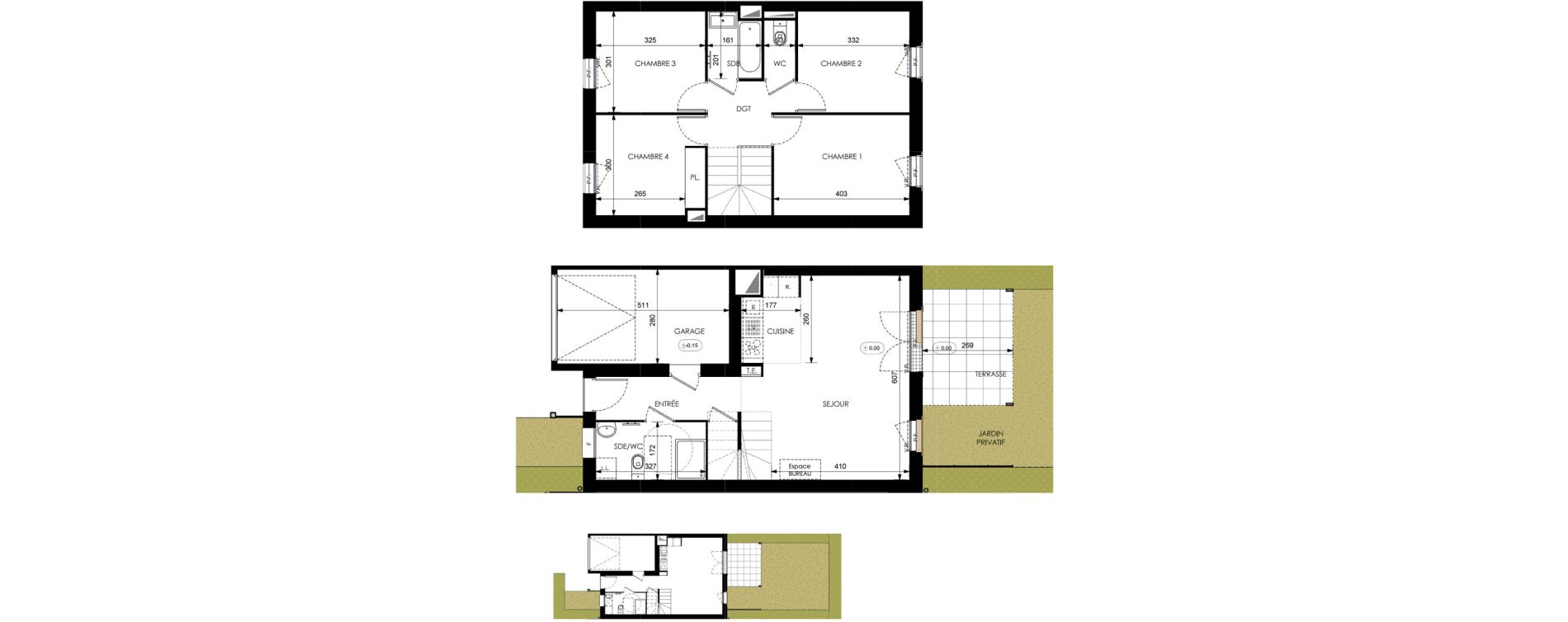 Maison T5 de 91,04 m2 &agrave; Orly Carri&egrave;res - sentiers