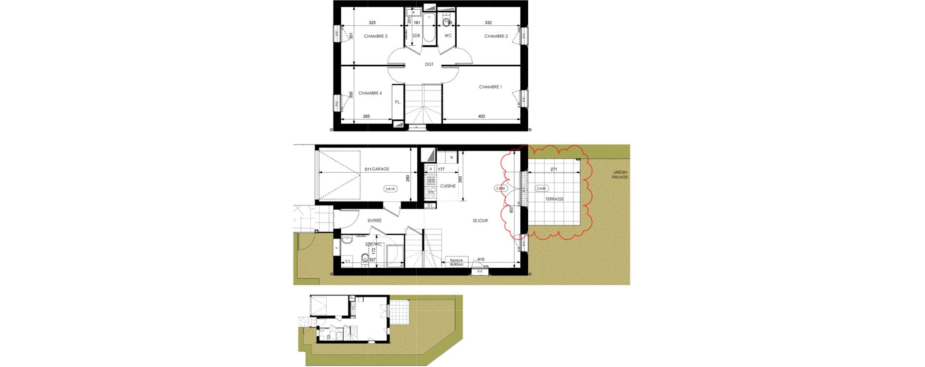 Maison T5 de 91,04 m2 &agrave; Orly Carri&egrave;res - sentiers