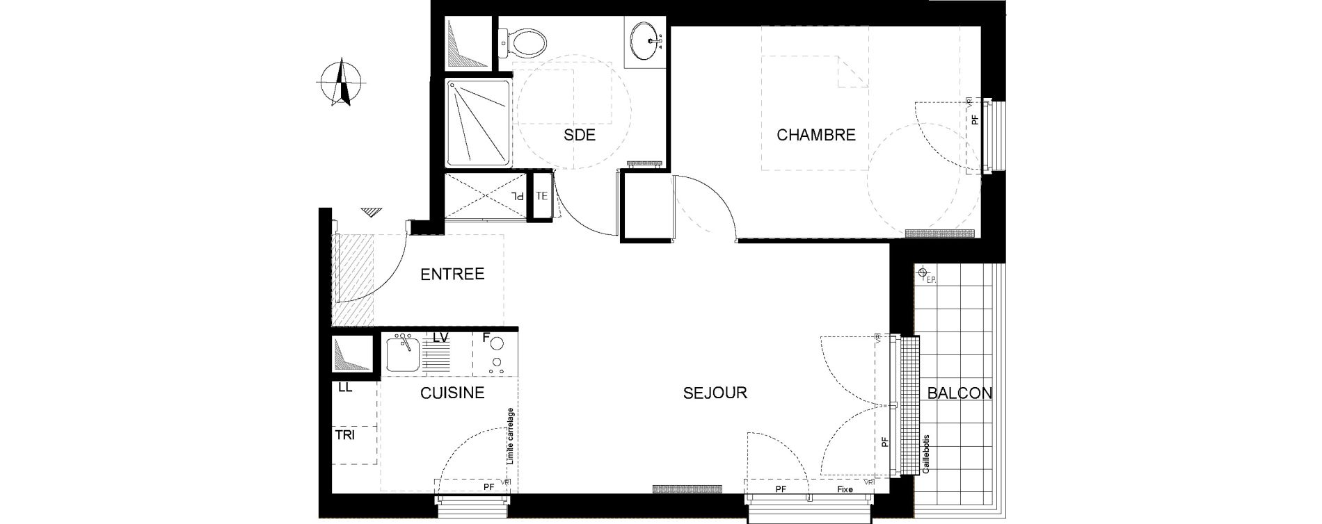 Appartement T2 de 42,98 m2 &agrave; Ormesson-Sur-Marne Centre