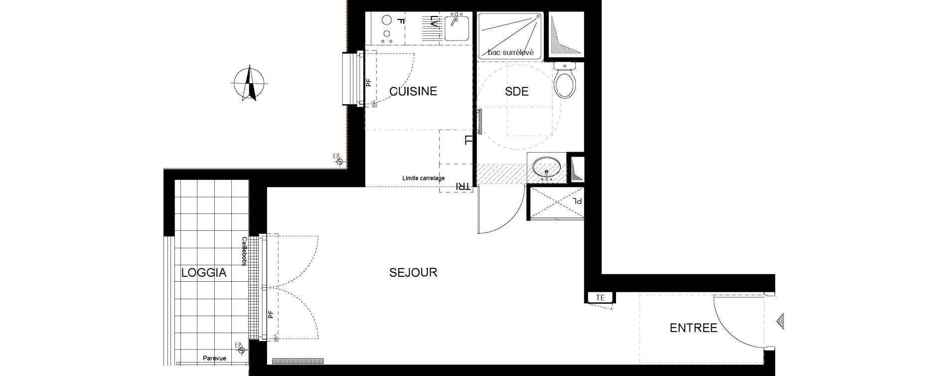 Appartement T1 de 32,62 m2 &agrave; Ormesson-Sur-Marne Centre