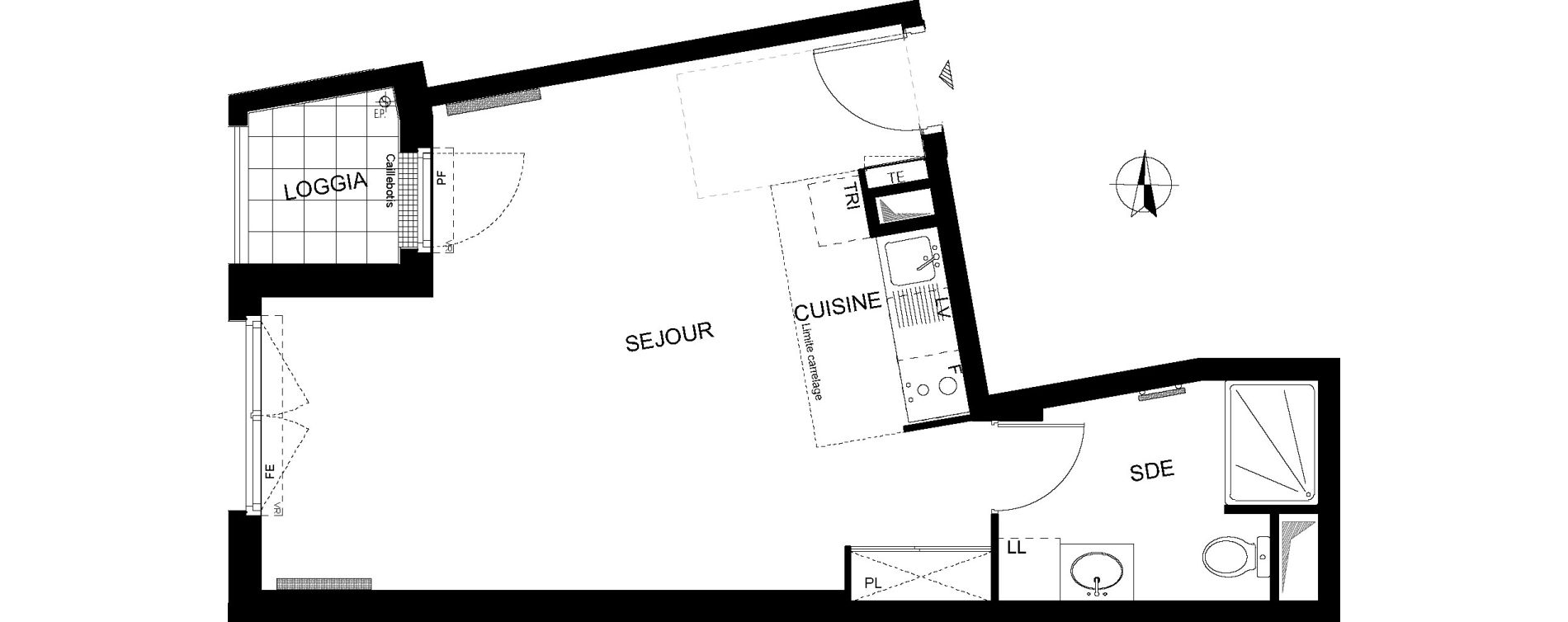 Appartement T1 de 34,99 m2 &agrave; Ormesson-Sur-Marne Centre