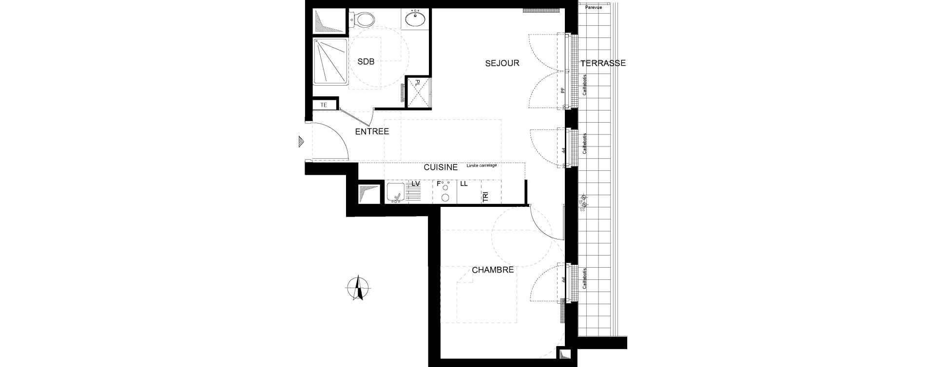 Appartement T2 de 39,58 m2 &agrave; Ormesson-Sur-Marne Centre