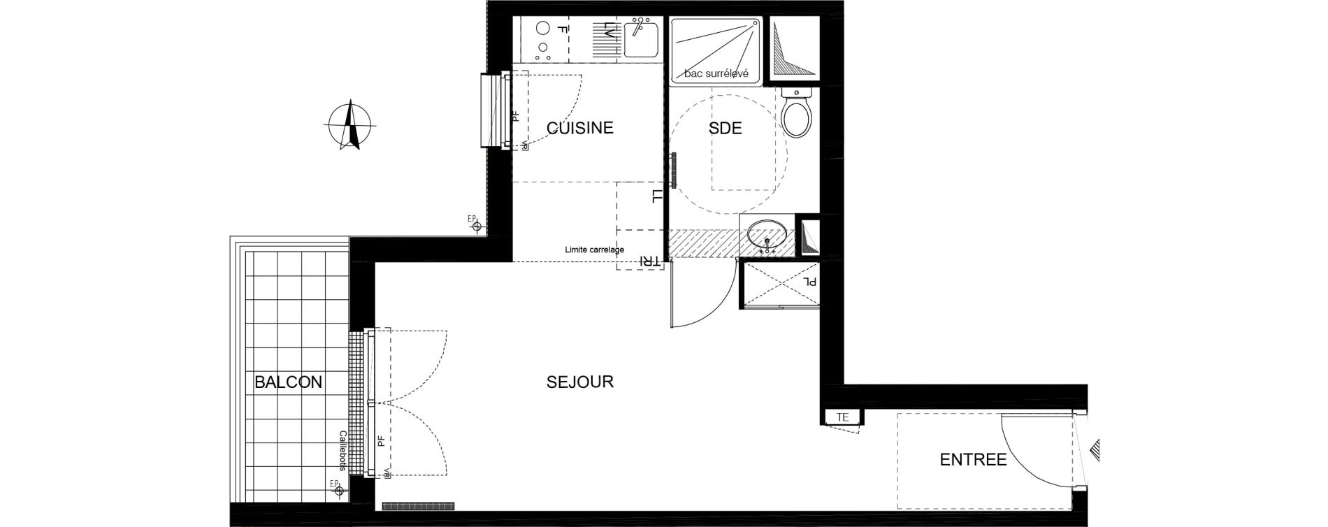 Appartement T1 de 32,61 m2 &agrave; Ormesson-Sur-Marne Centre