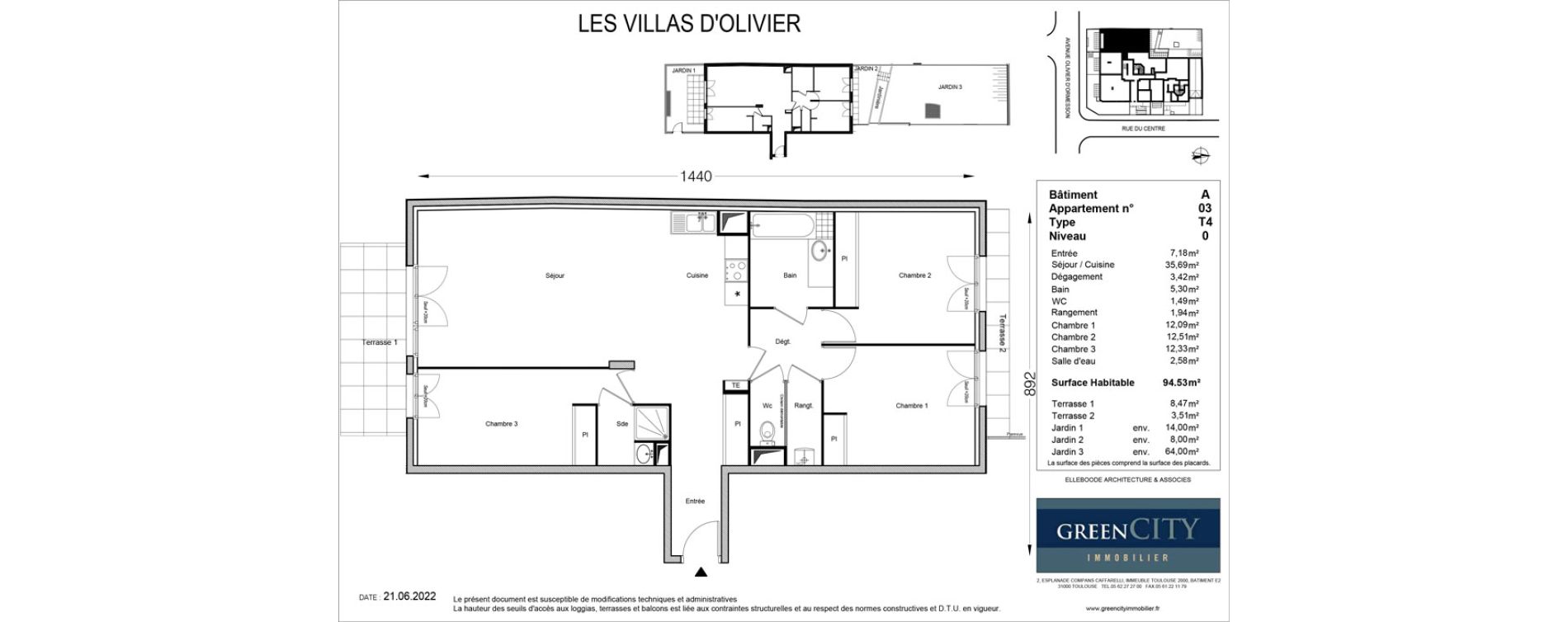 Appartement T4 de 94,53 m2 &agrave; Ormesson-Sur-Marne Centre