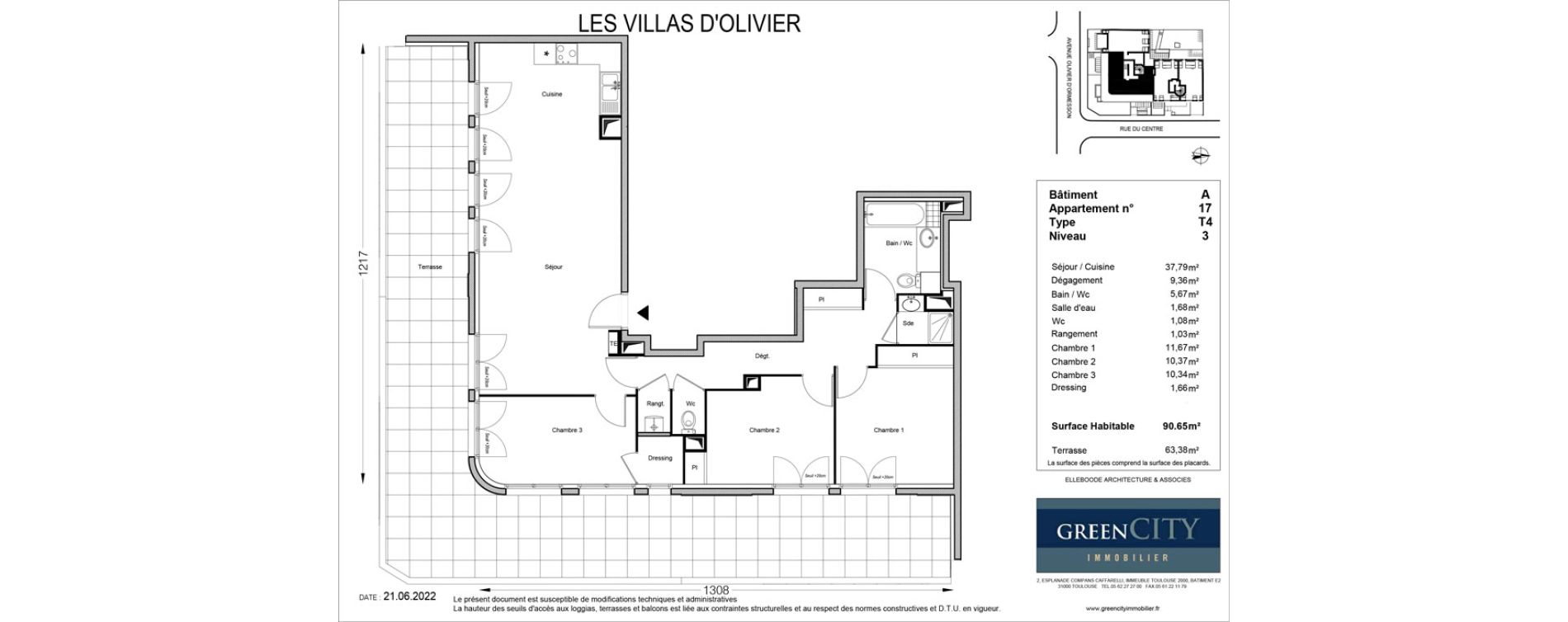 Appartement T4 de 90,65 m2 &agrave; Ormesson-Sur-Marne Centre