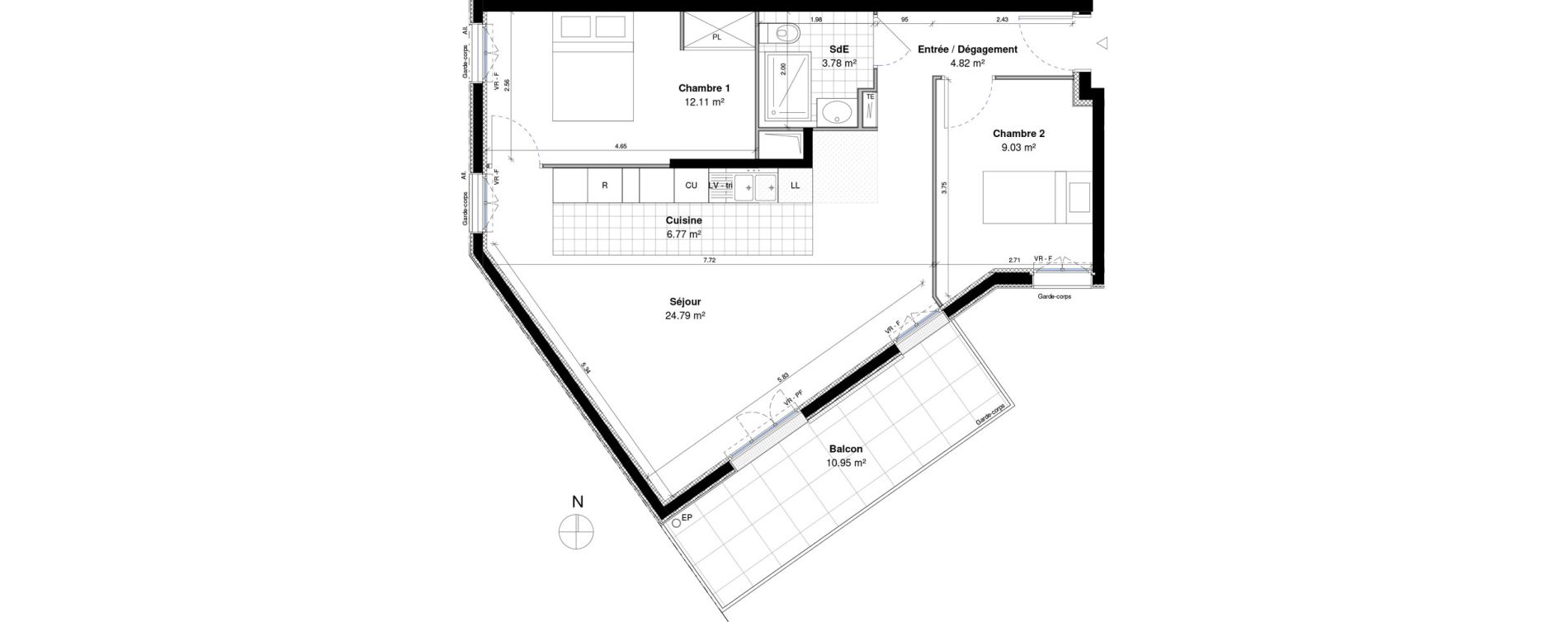 Appartement T3 de 61,30 m2 &agrave; Ormesson-Sur-Marne Centre