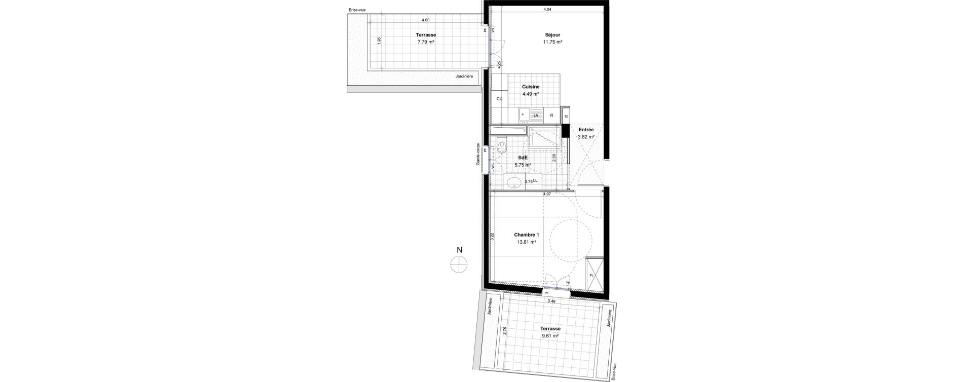 Appartement T2 de 39,62 m2 &agrave; Ormesson-Sur-Marne Centre