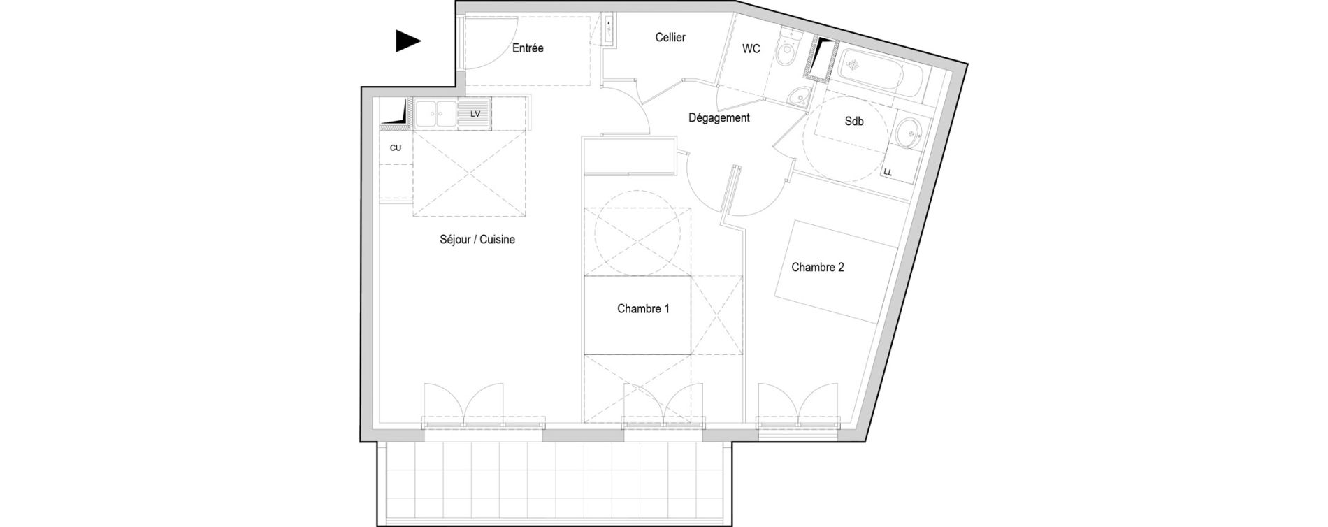 Appartement T3 de 61,82 m2 &agrave; Ormesson-Sur-Marne Centre