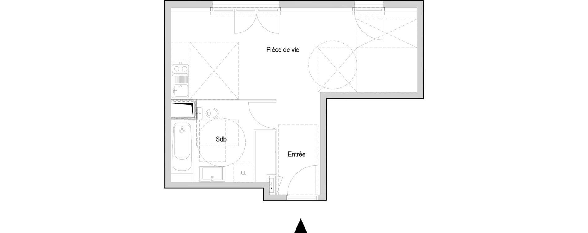 Appartement T1 de 32,82 m2 &agrave; Ormesson-Sur-Marne Centre