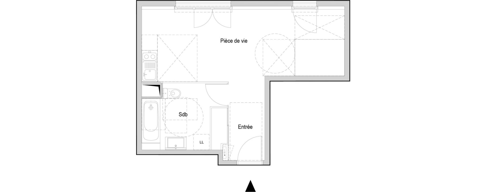 Appartement T1 de 32,82 m2 &agrave; Ormesson-Sur-Marne Centre