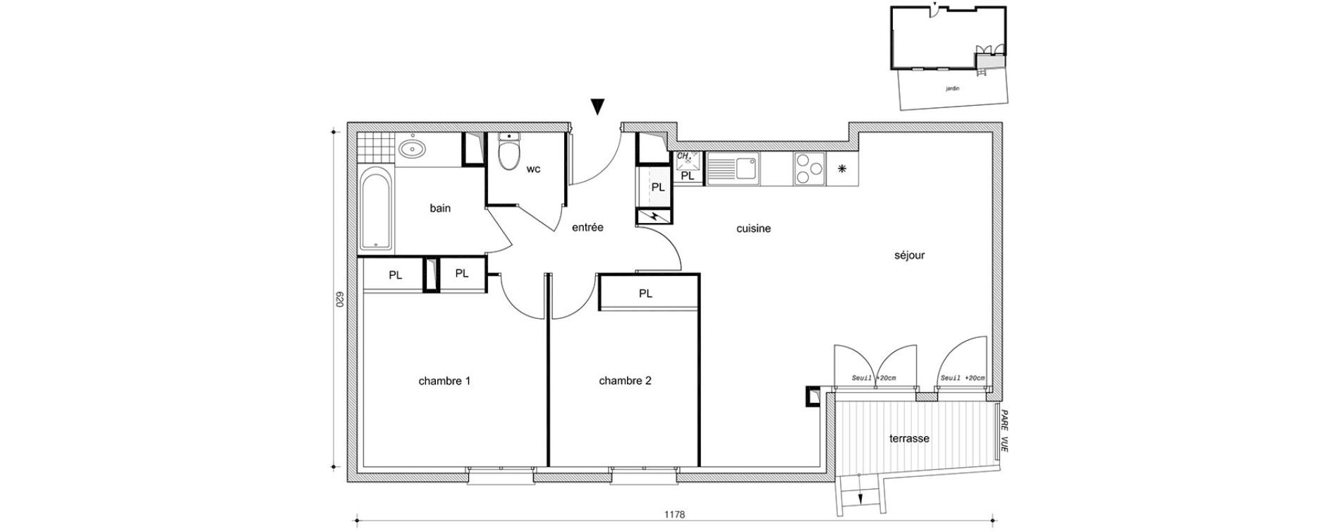 Appartement T3 de 64,20 m2 &agrave; P&eacute;rigny Perigny sur yerres