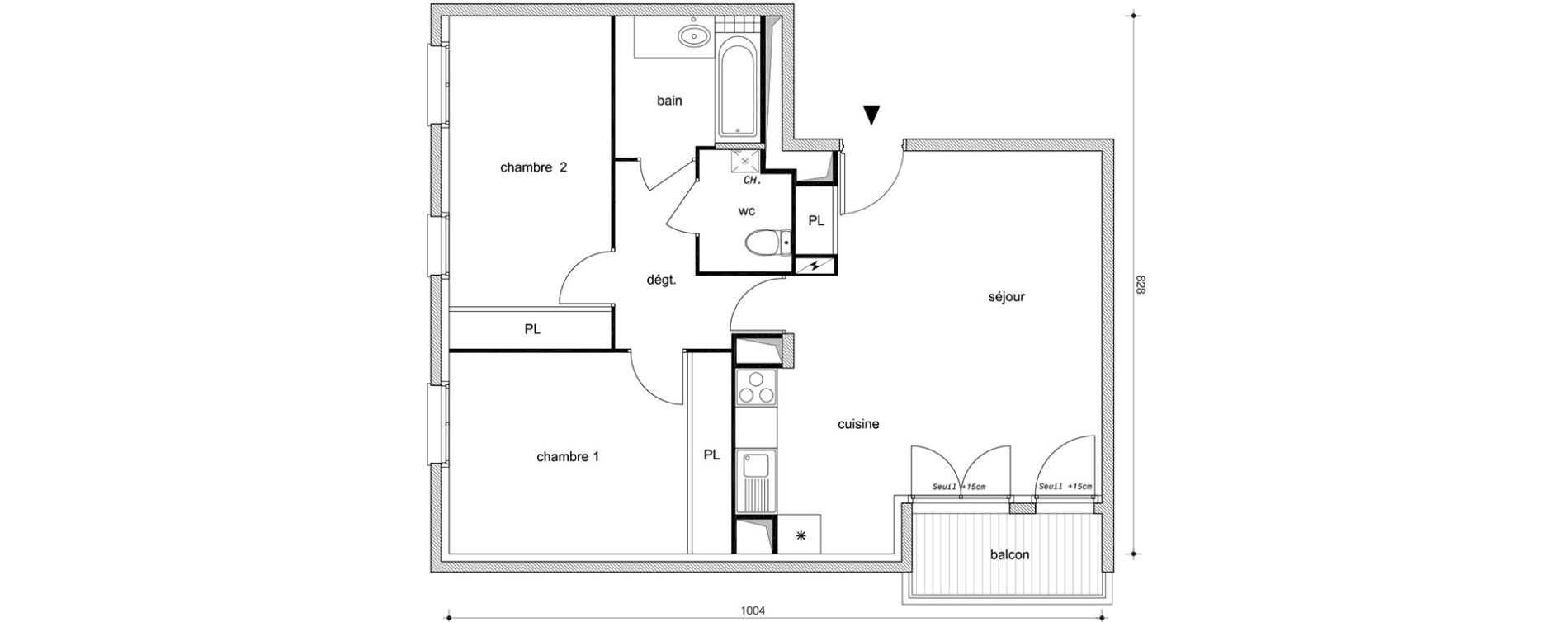 Appartement T3 de 66,60 m2 &agrave; P&eacute;rigny Perigny sur yerres
