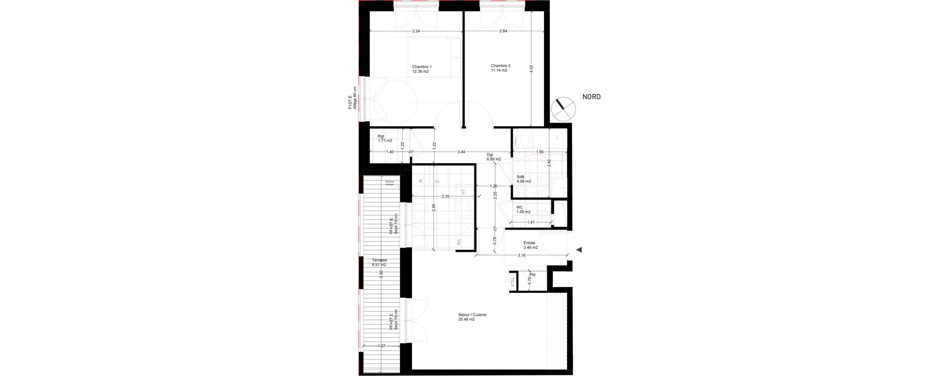 Appartement T3 de 66,90 m2 &agrave; Rungis Montjean