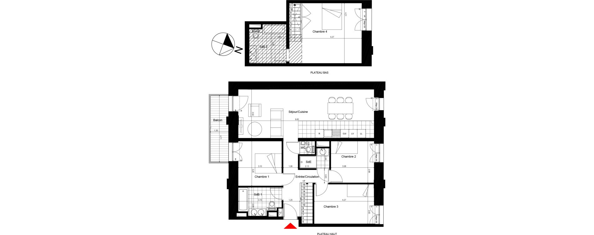 Duplex T5 de 109,72 m2 &agrave; Saint-Mand&eacute; Saint mande saint-michel