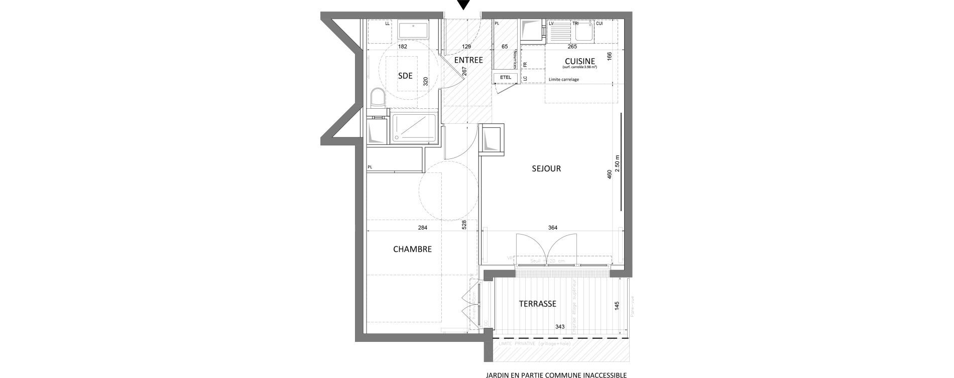 Appartement T2 de 43,49 m2 &agrave; Saint-Maur-Des-Foss&eacute;s Adamville