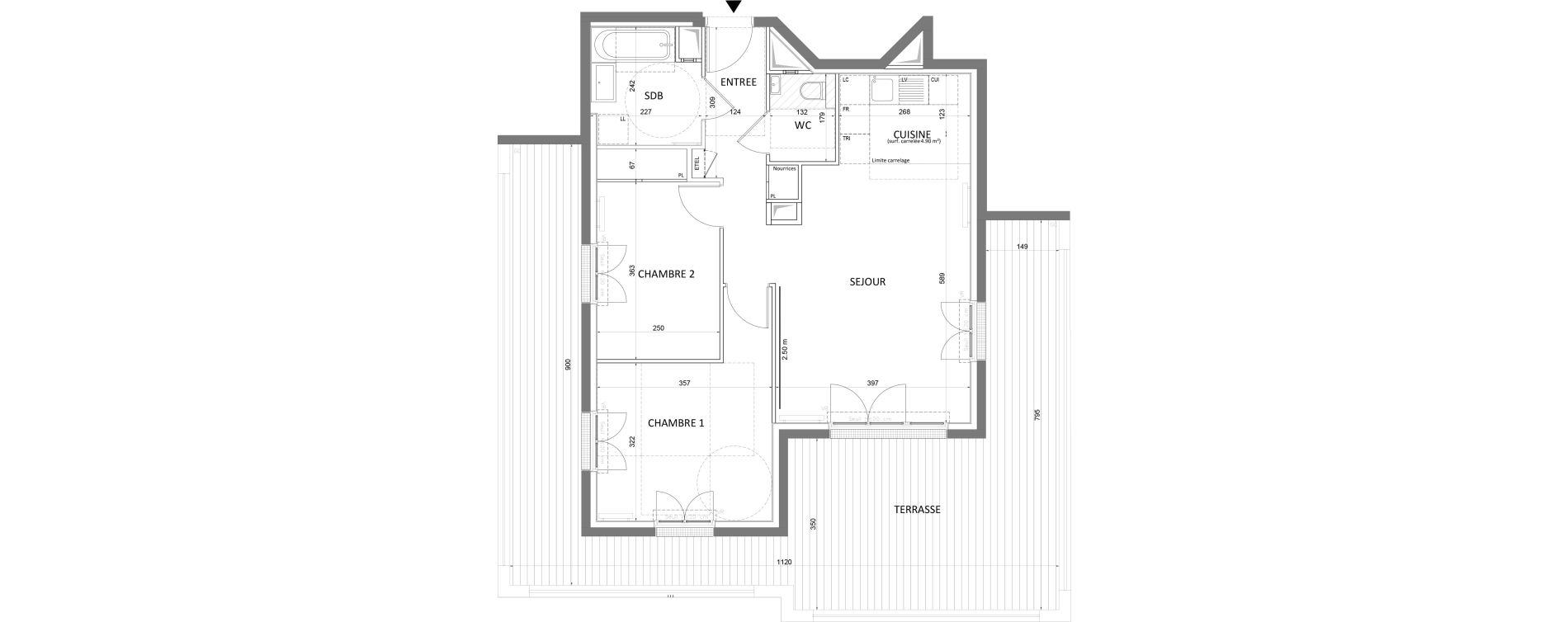 Appartement T3 de 62,29 m2 &agrave; Saint-Maur-Des-Foss&eacute;s Adamville