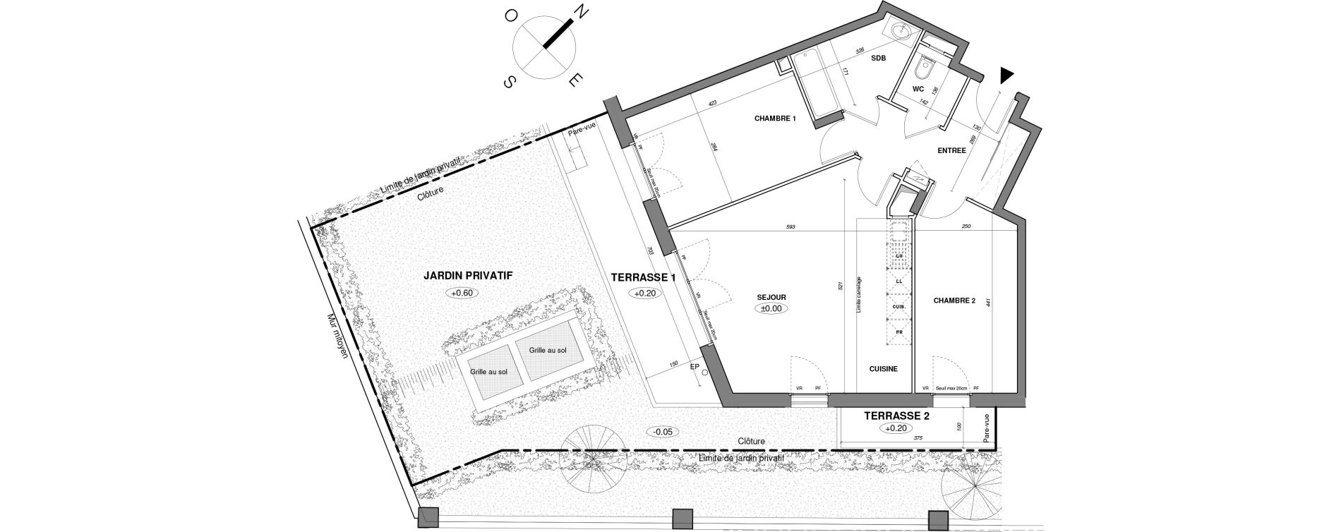 Appartement T3 de 64,67 m2 &agrave; Saint-Maur-Des-Foss&eacute;s Adamville