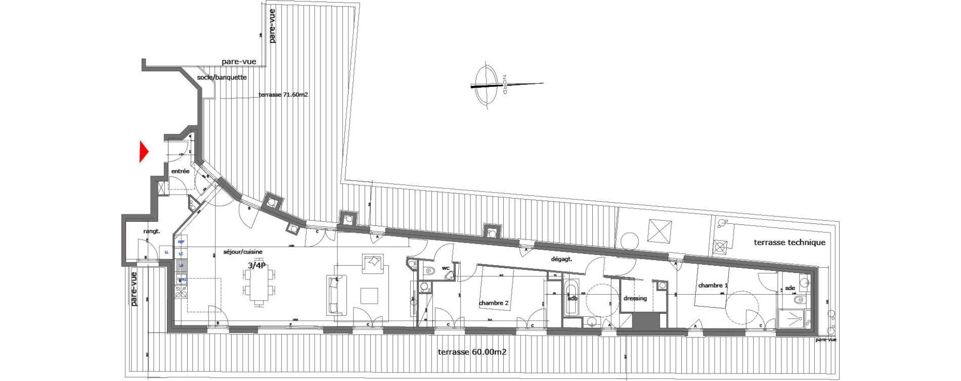 Appartement T4 de 114,00 m2 &agrave; Saint-Maur-Des-Foss&eacute;s La pie