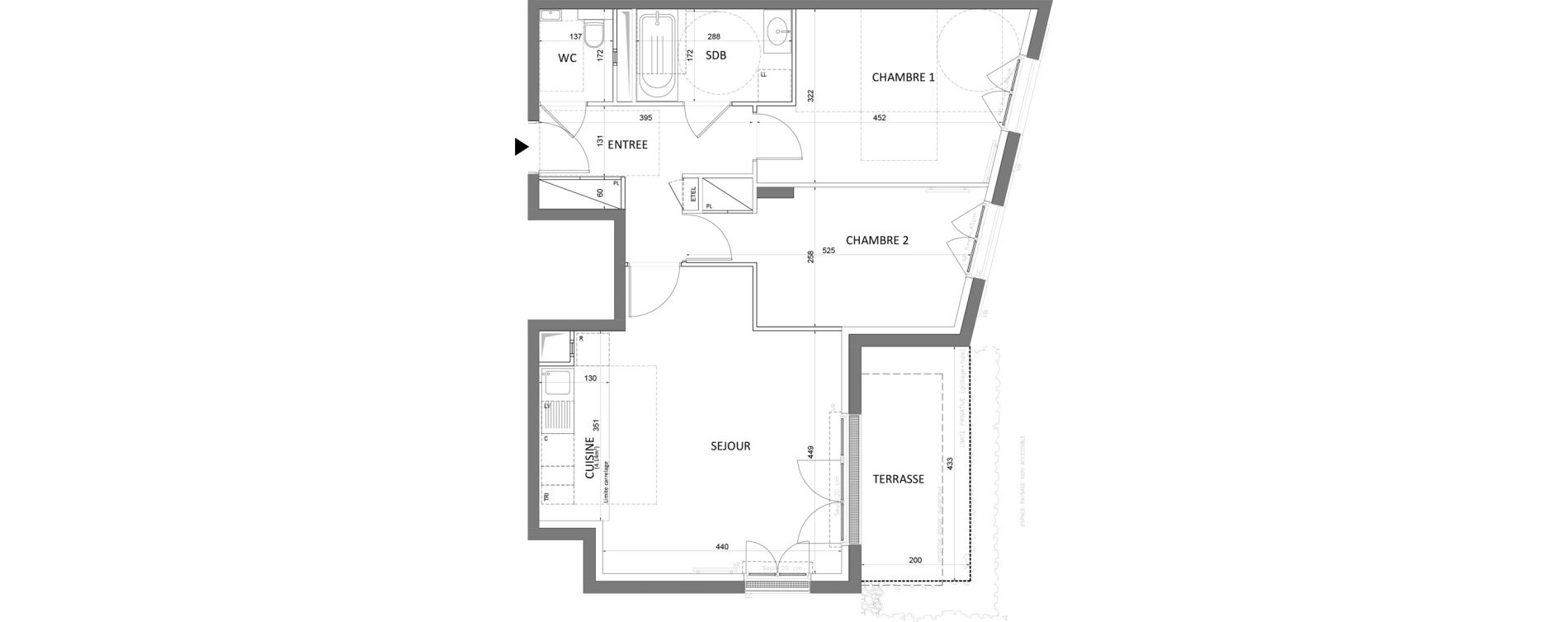 Appartement T3 de 66,80 m2 &agrave; Saint-Maur-Des-Foss&eacute;s Le vieux saint-maur