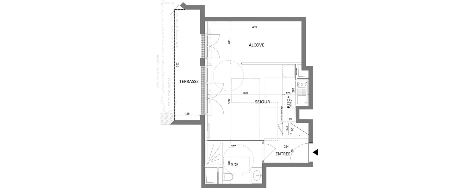 Studio de 35,73 m2 &agrave; Saint-Maur-Des-Foss&eacute;s Le vieux saint-maur