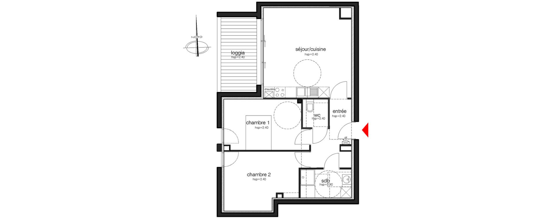 Appartement T3 de 61,40 m2 &agrave; Saint-Maur-Des-Foss&eacute;s La pie
