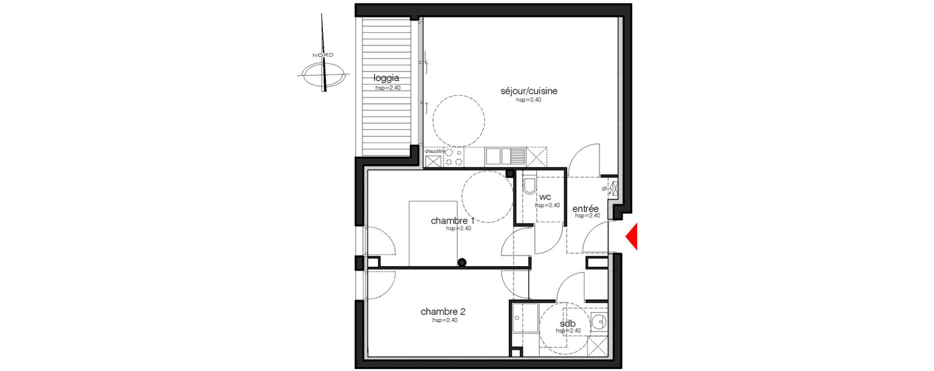 Appartement T3 de 61,30 m2 &agrave; Saint-Maur-Des-Foss&eacute;s La pie