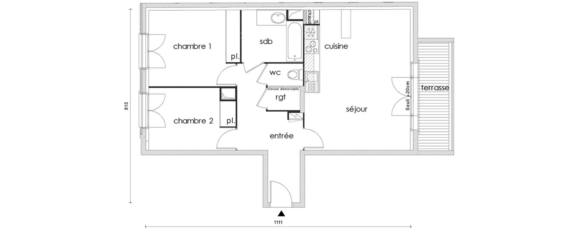 Appartement T3 de 65,44 m2 &agrave; Saint-Maur-Des-Foss&eacute;s La varenne saint hilaire