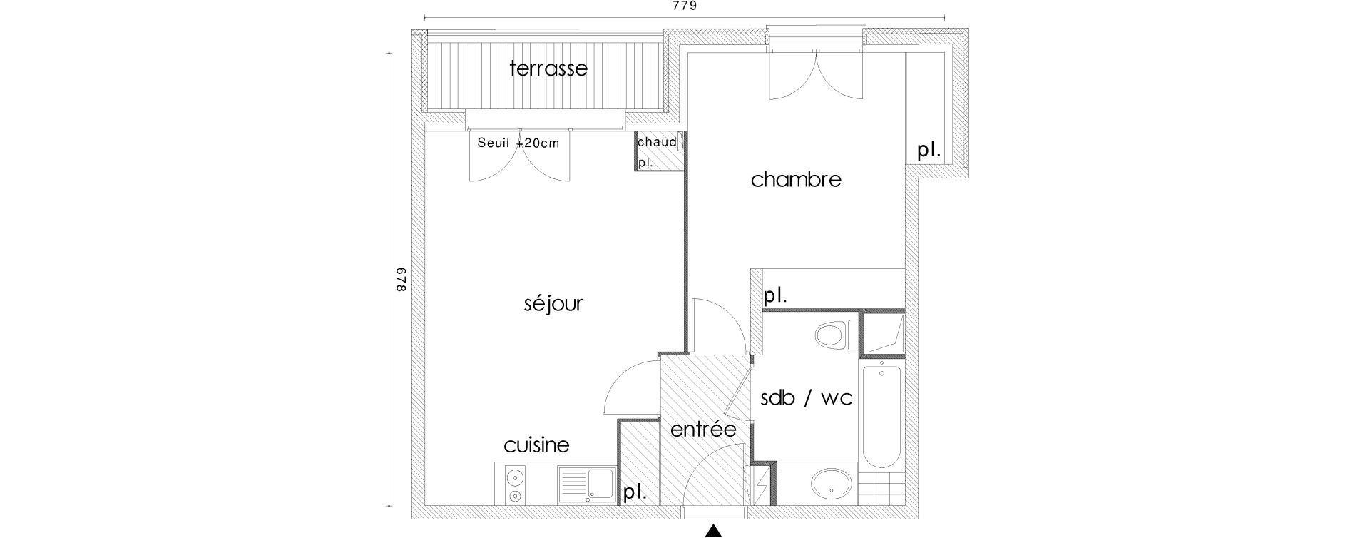 Appartement T2 de 43,61 m2 à Saint-Maur-Des-Fossés La varenne saint hilaire