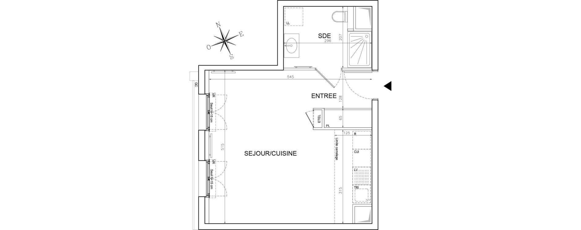 Appartement T1 de 32,71 m2 &agrave; Saint-Maur-Des-Foss&eacute;s La varenne saint hilaire