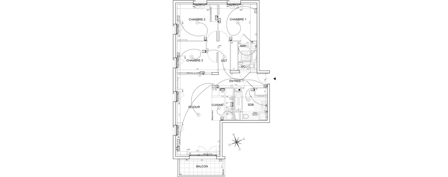 Appartement T4 de 84,75 m2 &agrave; Saint-Maur-Des-Foss&eacute;s La varenne saint hilaire