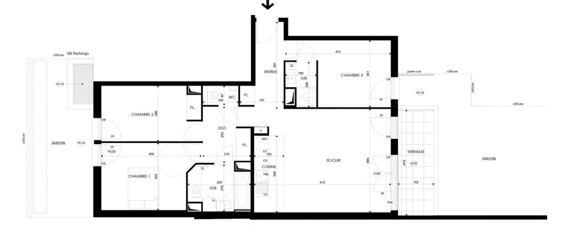 Appartement T4 de 83,00 m2 &agrave; Saint-Maur-Des-Foss&eacute;s Champignol