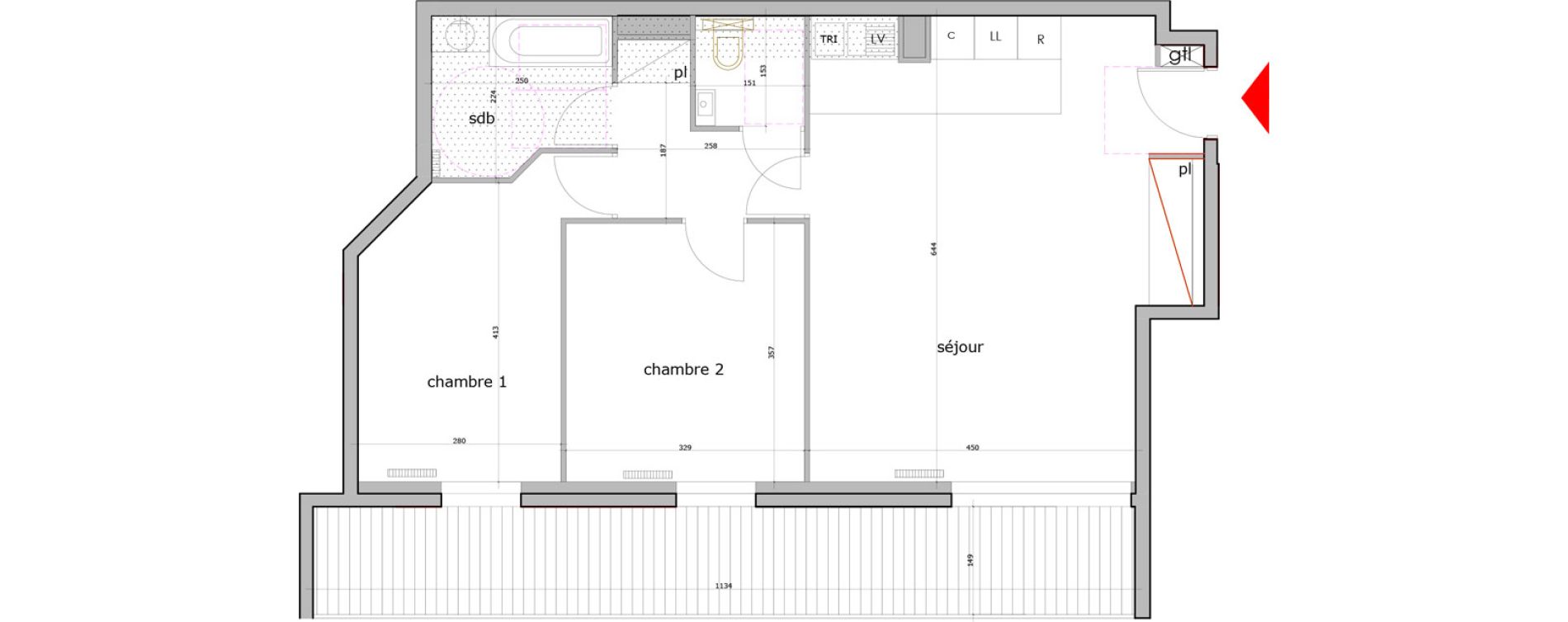 Appartement T3 de 67,25 m2 &agrave; Saint-Maur-Des-Foss&eacute;s La varenne saint hilaire