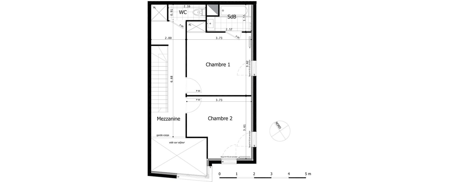 Duplex T4 de 89,88 m2 &agrave; Saint-Maurice Centre