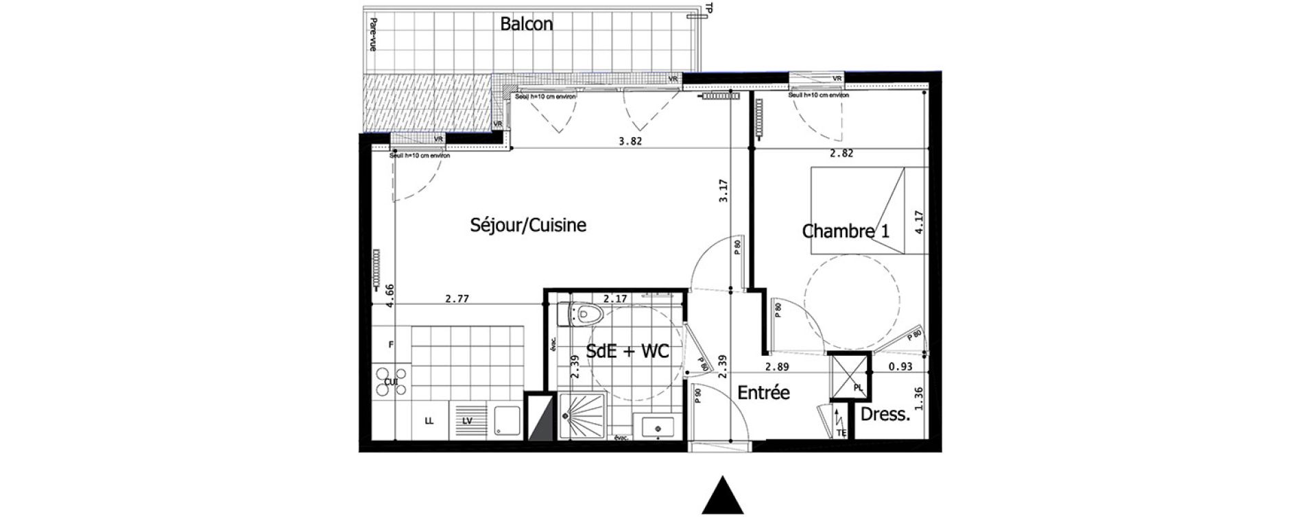 Appartement T2 de 46,48 m2 &agrave; Saint-Maurice Centre