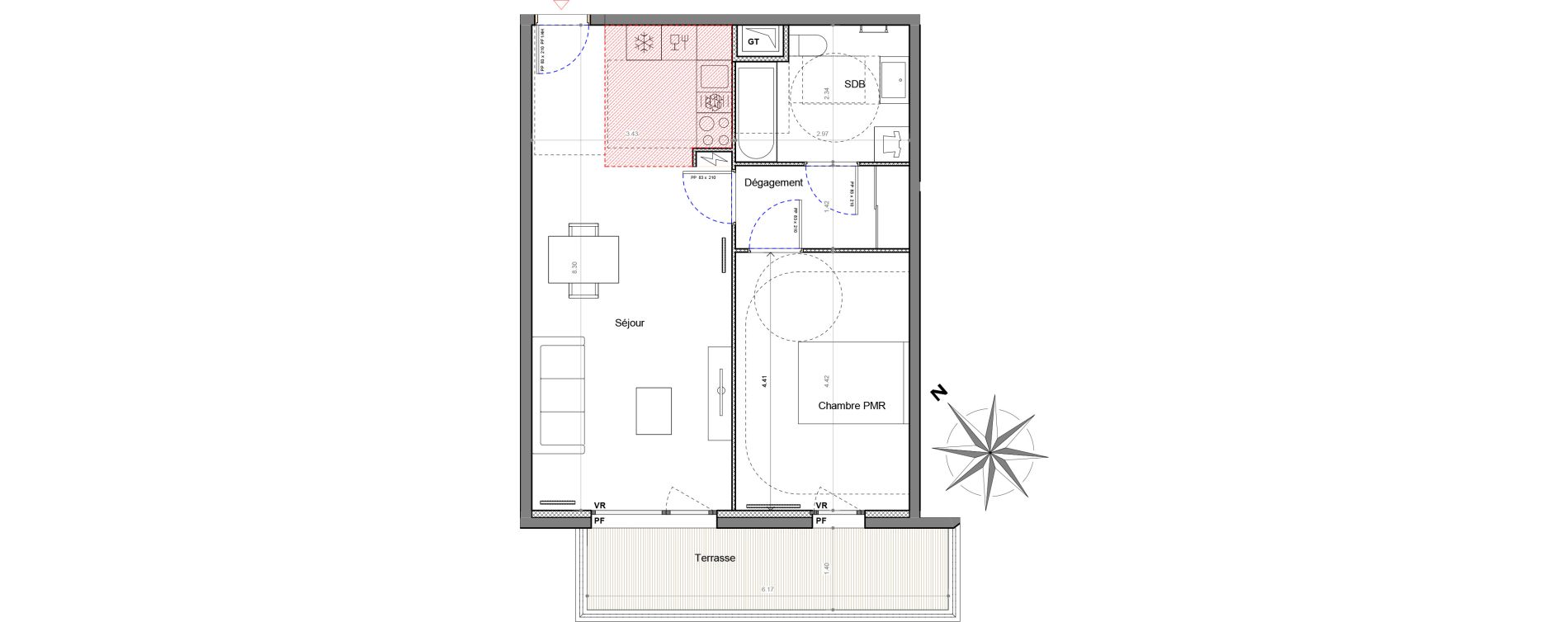 Appartement T2 de 51,80 m2 &agrave; Sucy-En-Brie Le centre