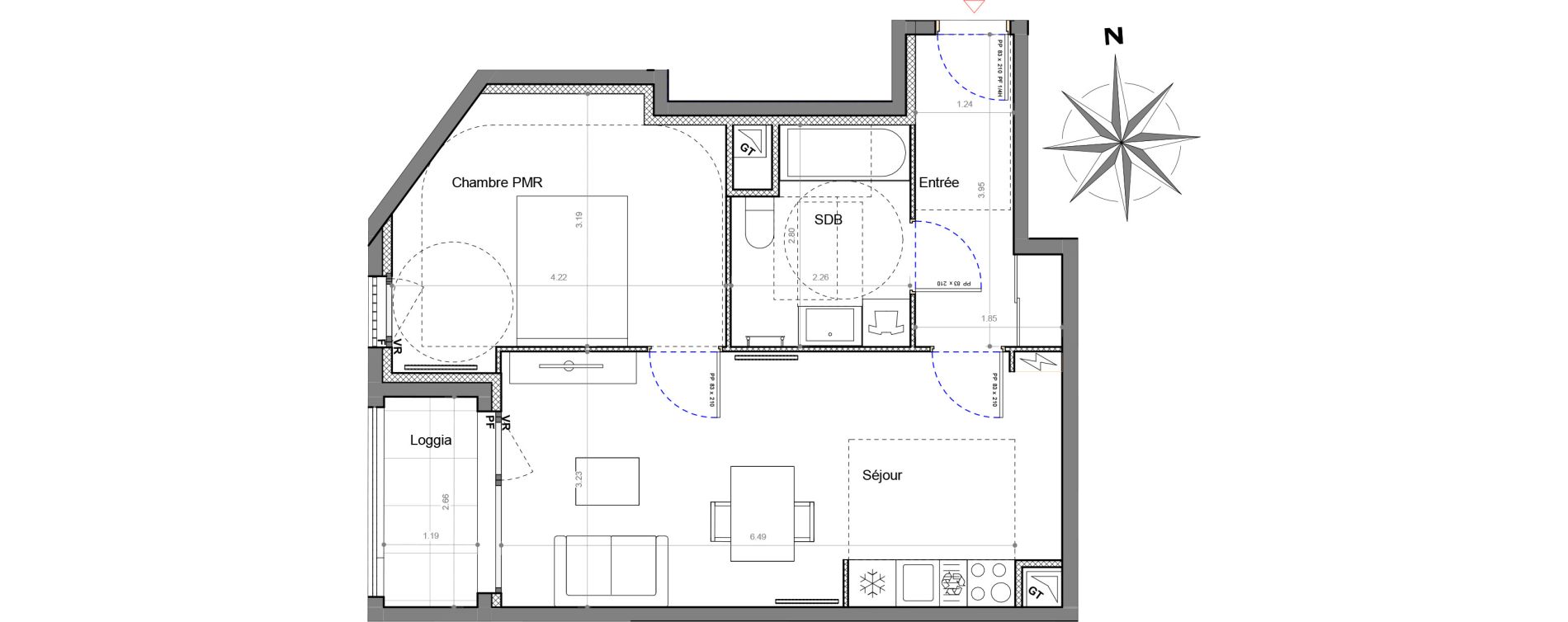 Appartement T2 de 46,38 m2 &agrave; Sucy-En-Brie Le centre
