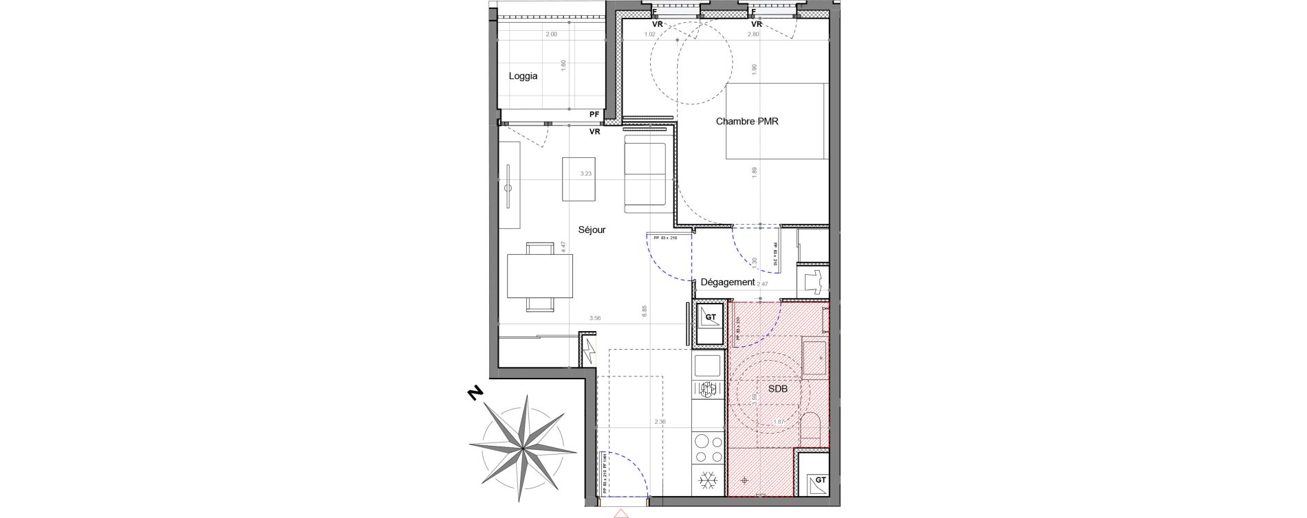 Appartement T2 de 42,71 m2 &agrave; Sucy-En-Brie Le centre