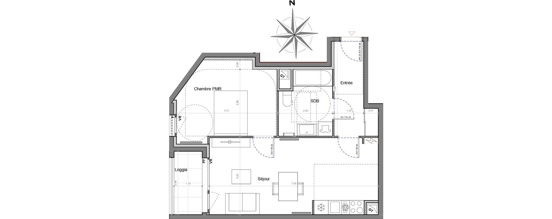 Appartement T2 de 46,42 m2 &agrave; Sucy-En-Brie Le centre