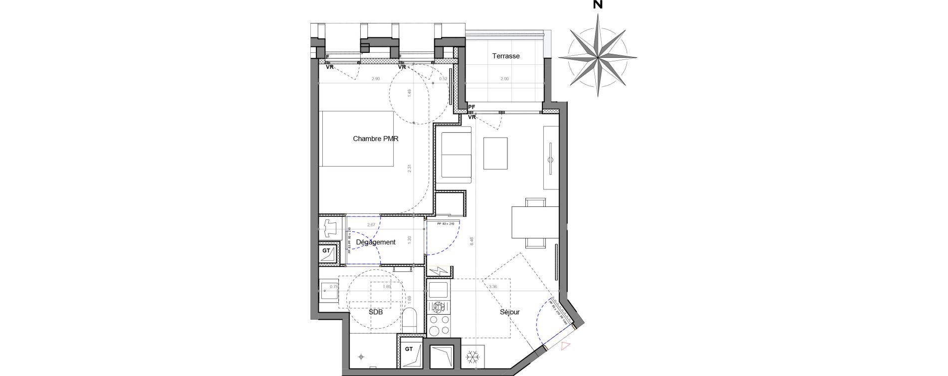 Appartement T2 de 39,43 m2 &agrave; Sucy-En-Brie Le centre