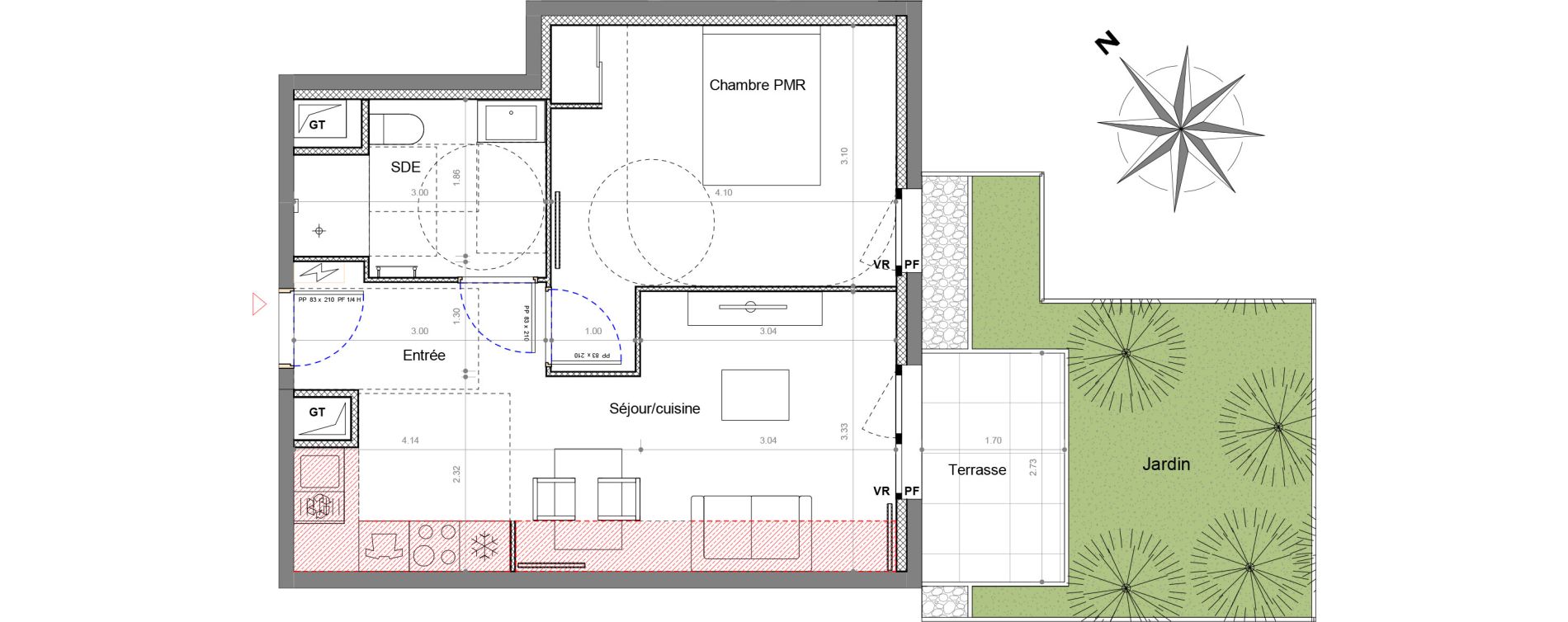 Appartement T2 de 41,67 m2 &agrave; Sucy-En-Brie Le centre
