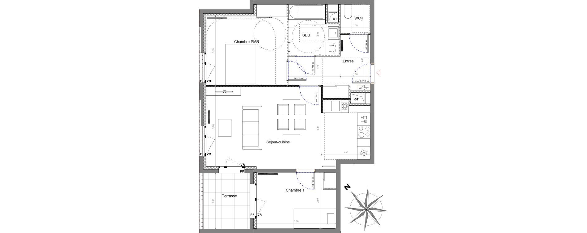 Appartement T3 de 62,21 m2 &agrave; Sucy-En-Brie Le centre