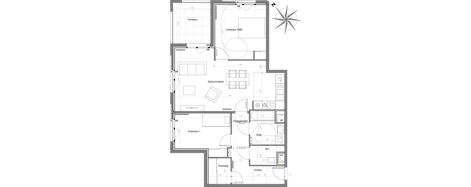 Appartement T3 de 70,28 m2 &agrave; Sucy-En-Brie Le centre